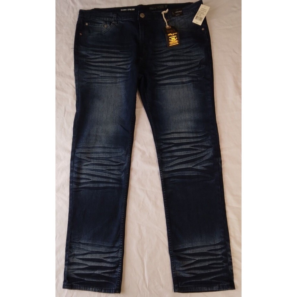 Indigo People Dexter Skinny Stretch Denim Jeans Pants Mens Size 38 x 32
